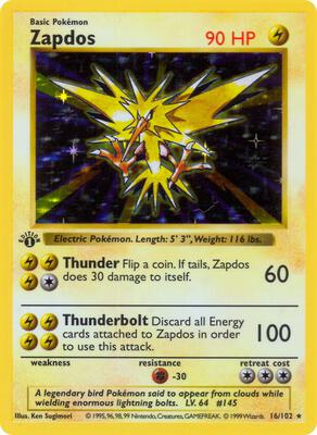 Zapdos #016/102 — stock