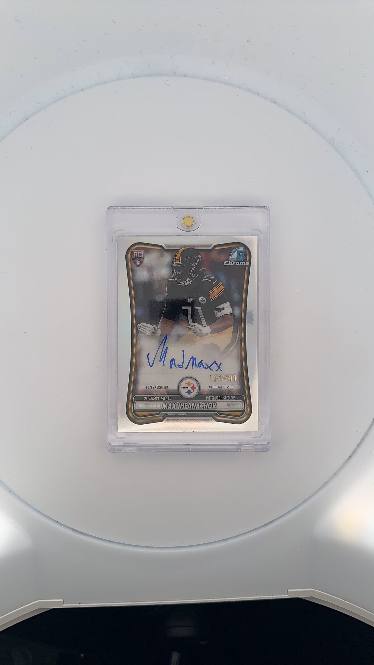 2026 Bowman Chrome Rookie Autograph NFL Max Iheanachor [Refractor] #BCRA-MI — front