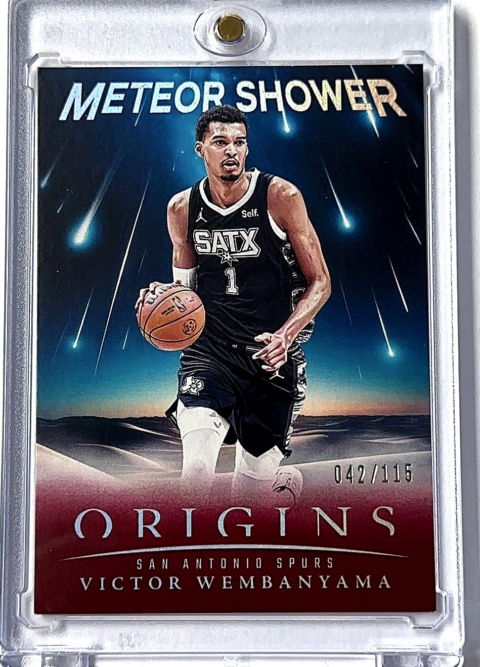 2024 Panini Origins Meteor Shower Victor Wembanyama [Maroon] #16 RC — front