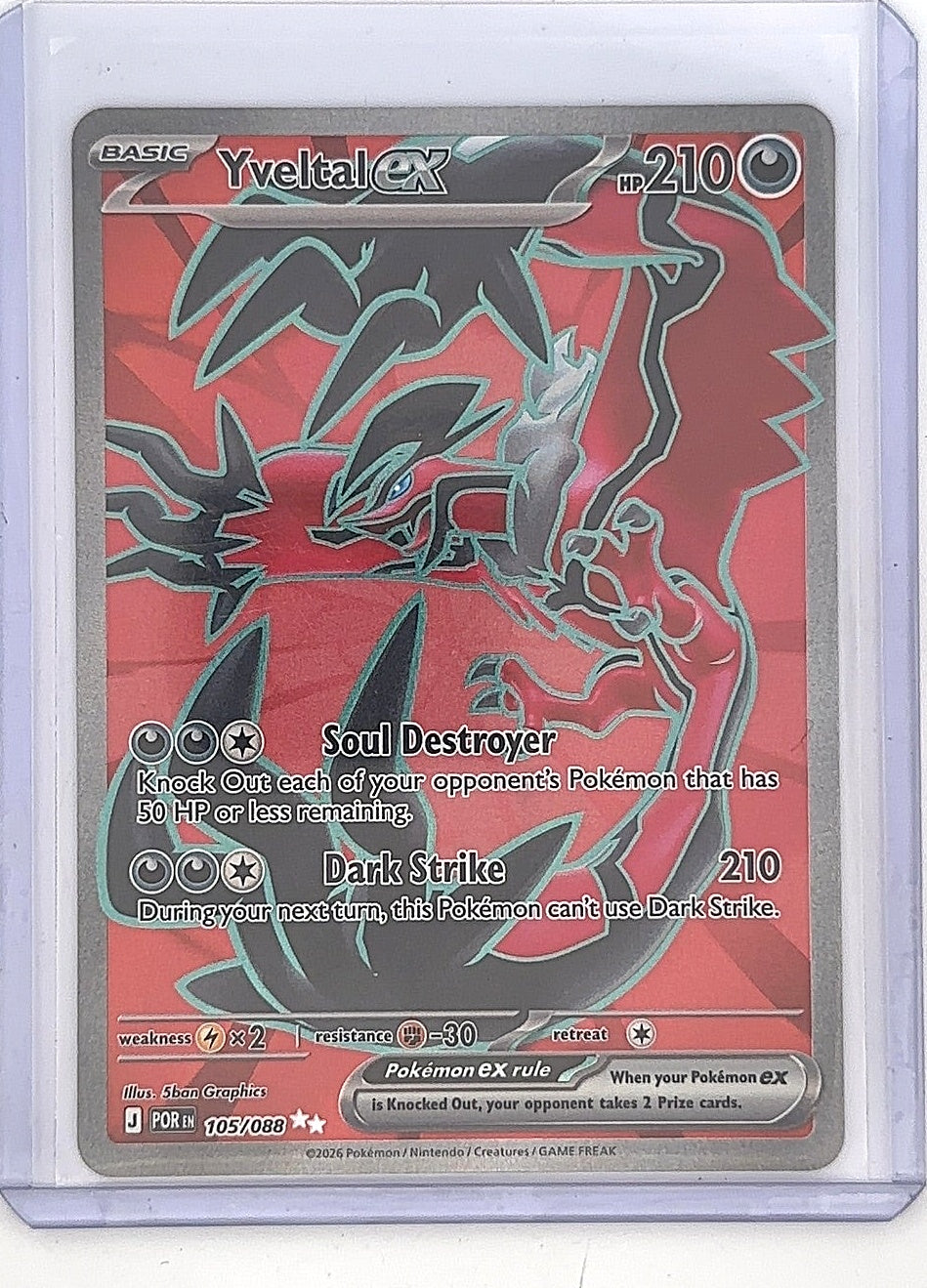 Yveltal ex - 105/088 #105/088 — front