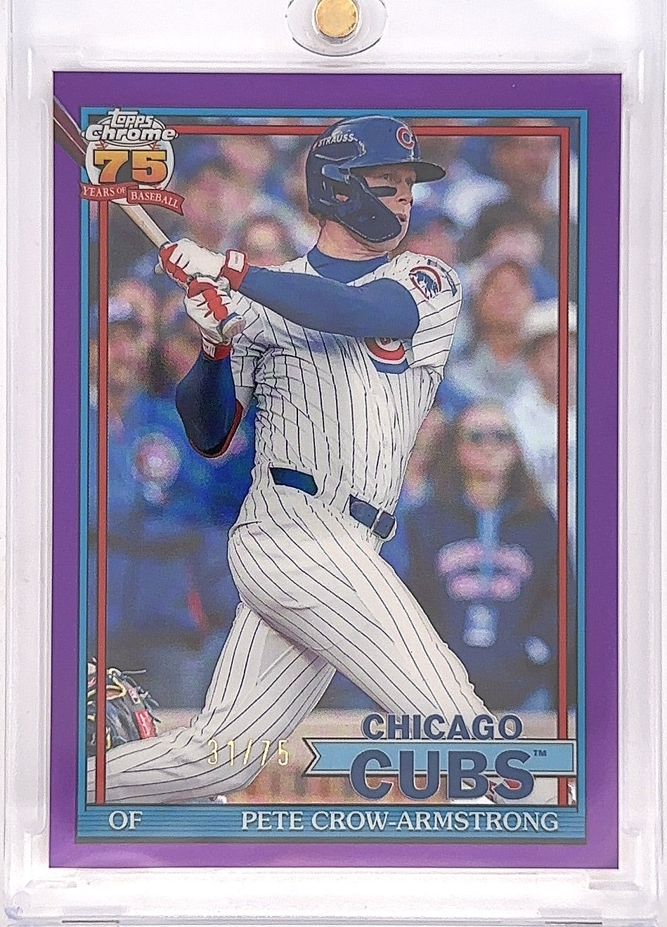 2026 Topps Chrome 1991 Pete Crow-Armstrong [Purple Refractor] #91CB-14 — front