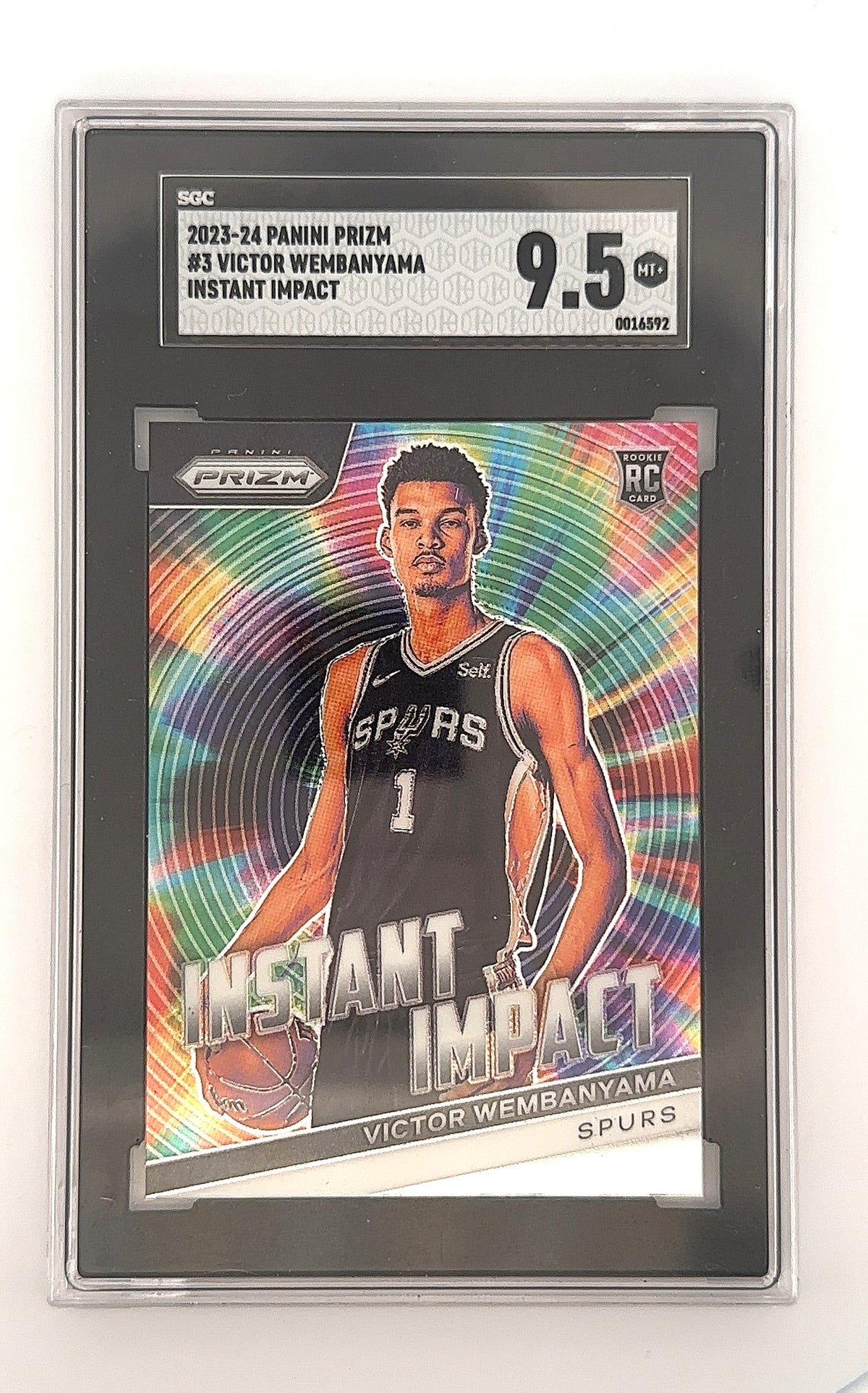 2023 Panini Prizm Instant Impact Victor Wembanyama #3 SGC 9.5 — front
