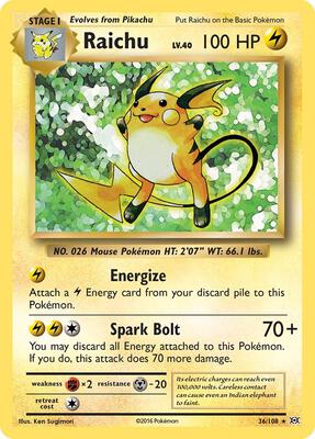 Raichu #36/108 — stock