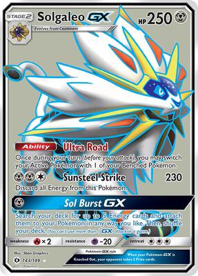Solgaleo GX (Full Art) #143/149 — stock