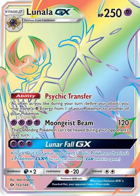 Lunala GX (Secret) #153/149 — stock