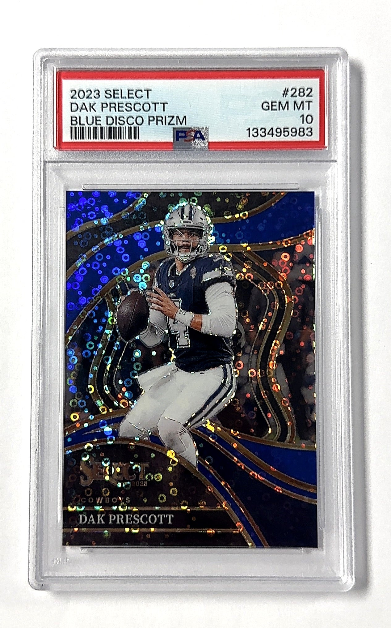 Dak Prescott 2023 Select Blue Disco PSA GEM MT 10 — front