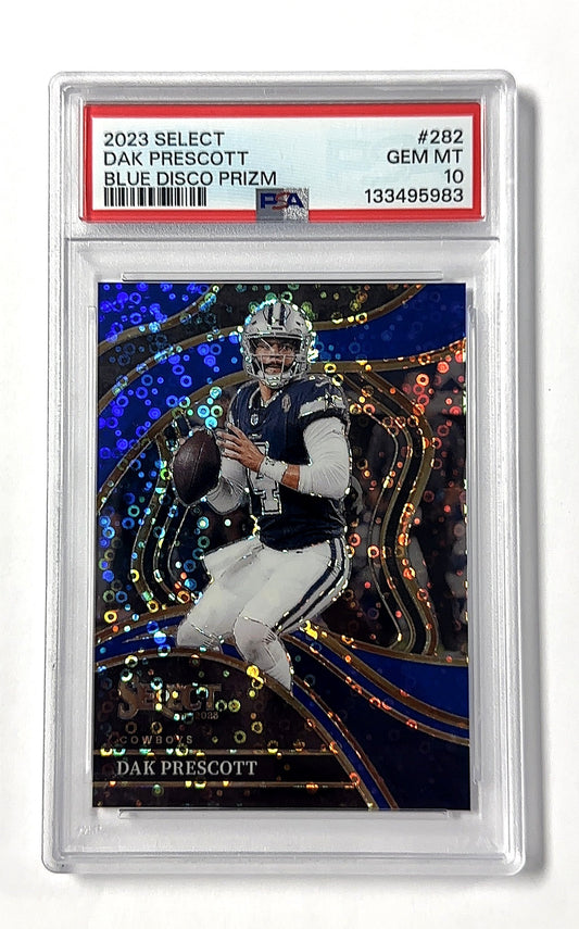 Dak Prescott 2023 Select Blue Disco PSA GEM MT 10 — front