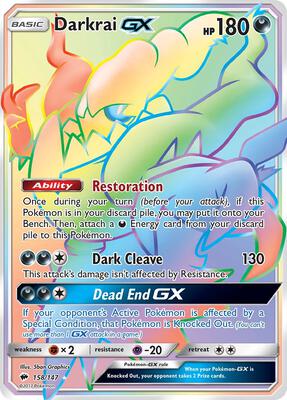 Darkrai GX (Secret) #158/147 — stock