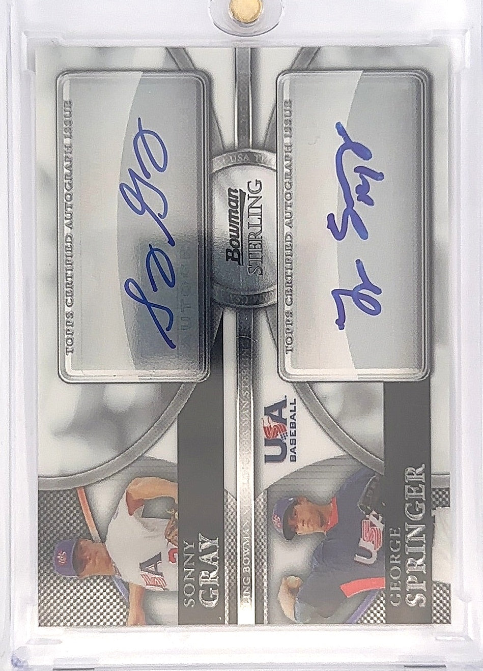 2010 Sonny Gray/George Springer Bowman Sterling Dual Auto #BSDA-13 — front