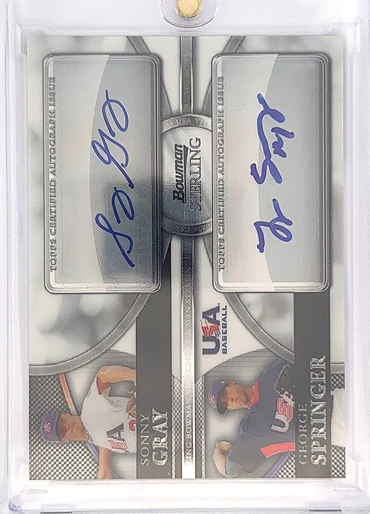 2010 Sonny Gray/George Springer Bowman Sterling Dual Auto #BSDA-13 — front
