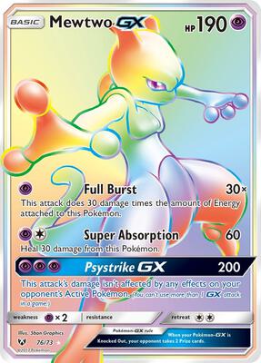 Mewtwo GX (Secret) #76/73 — stock