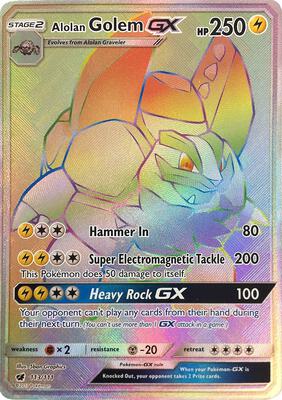 Alolan Golem GX (Secret) #113/111 — stock