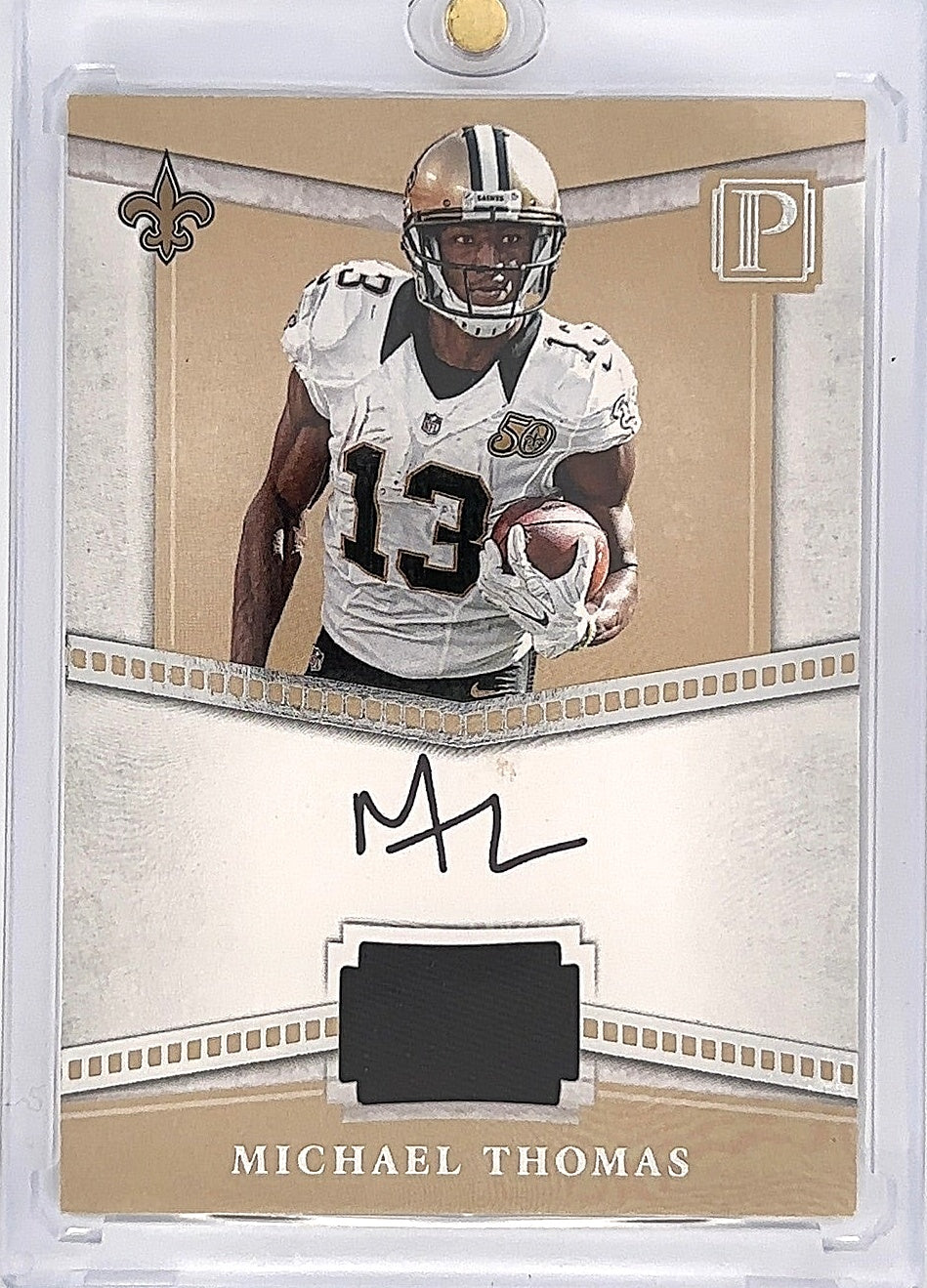 2017 Michael Thomas Panini Patheon Patch Auto /99 #PS-MT — front
