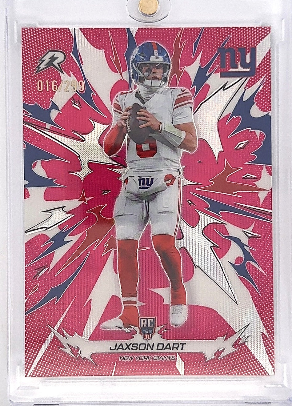 2025 Topps Resurgence Jaxson Dart [Pink Surge] #167 016/299 — front