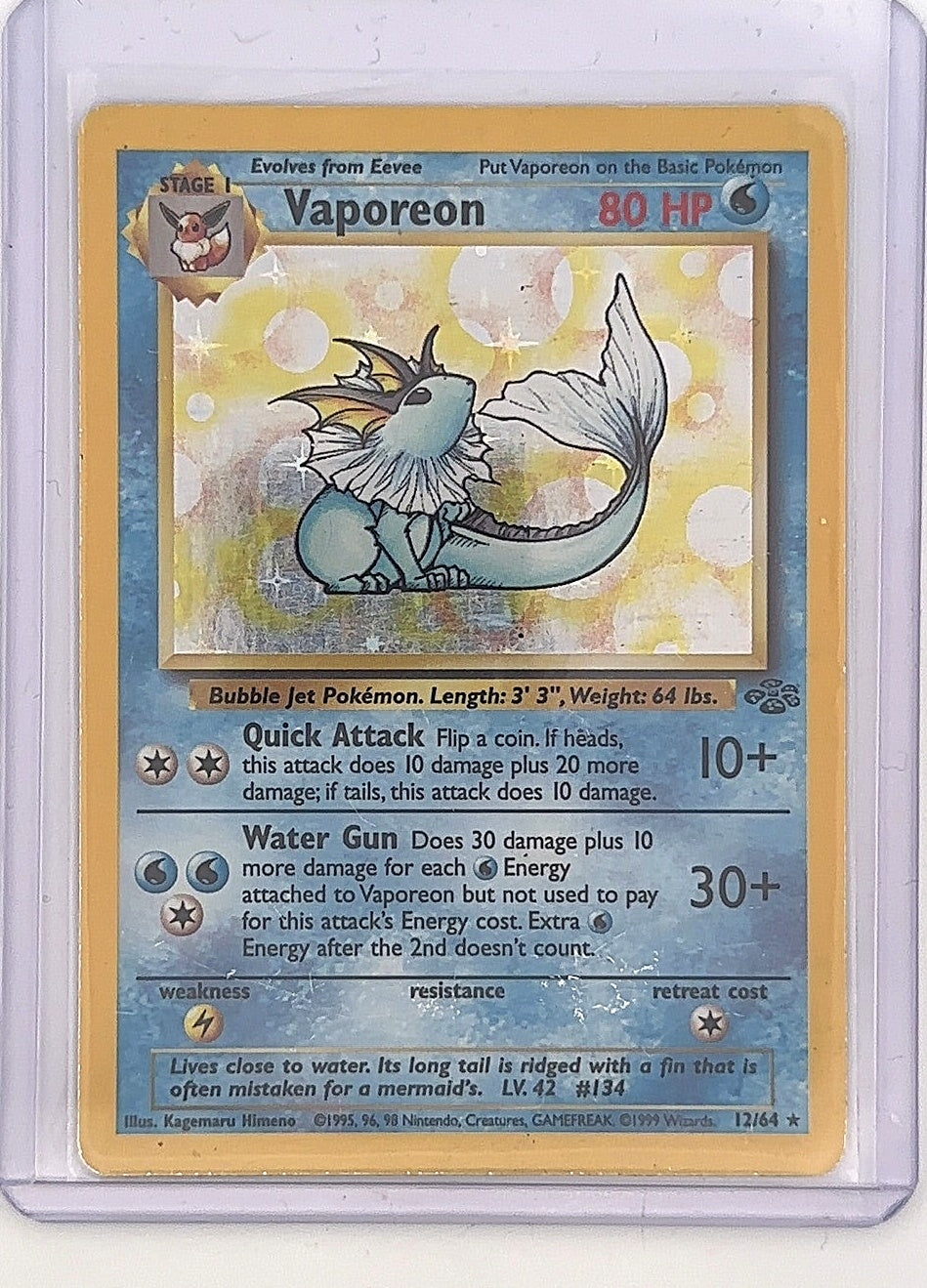 Vaporeon (12) #12/64 — front