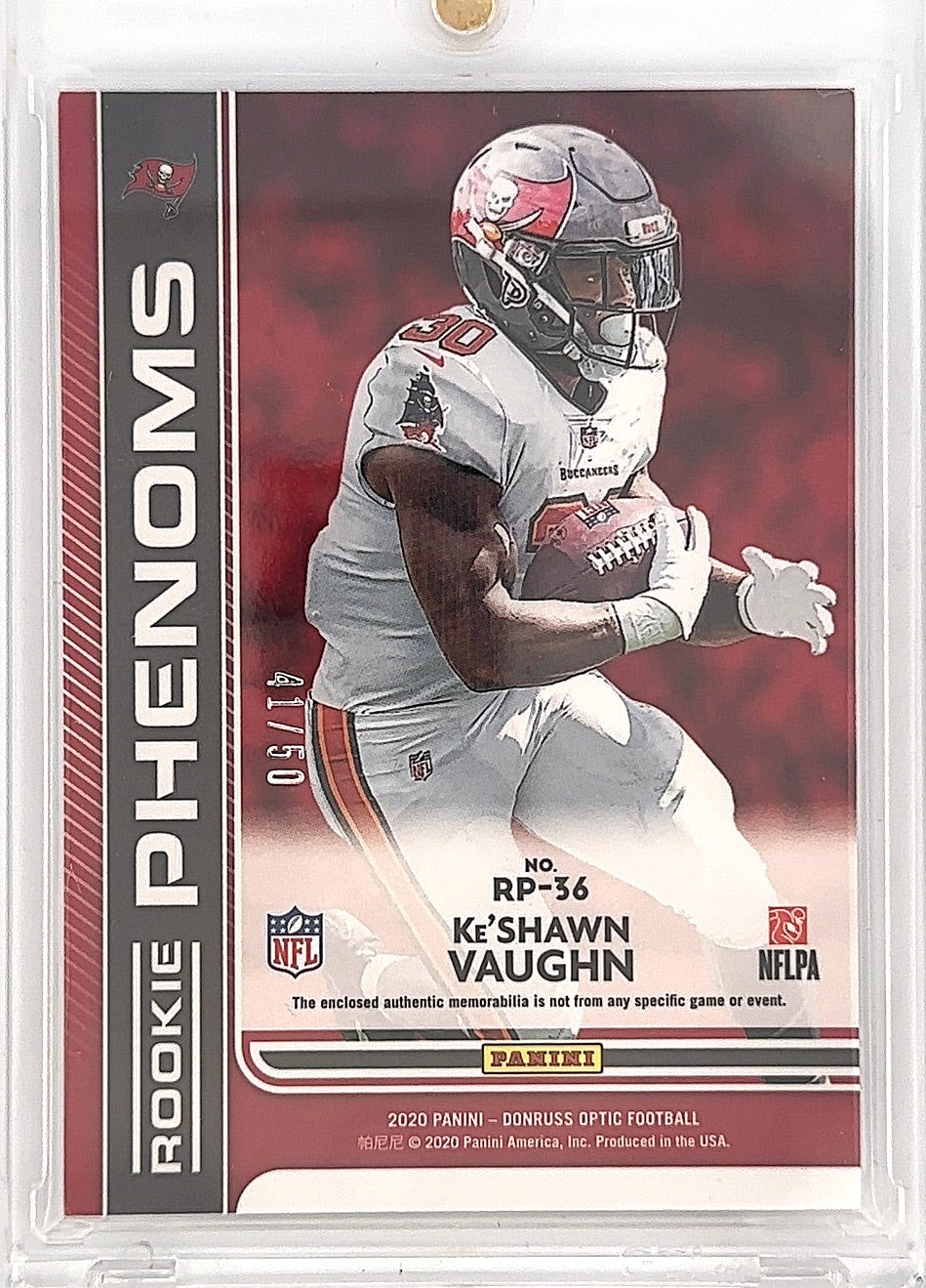 Ke’Shawn Vaughn Rookie Phenom Quad Color Patch  /50 — back