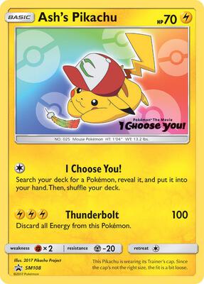 Ash's Pikachu - SM108 #SM108 PSA MINT 9 — stock