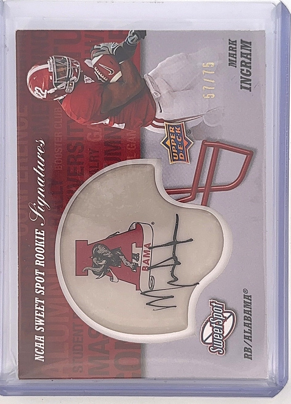Mark Ingram NCAA Sweet Spot Rookie Signatures /75 — front