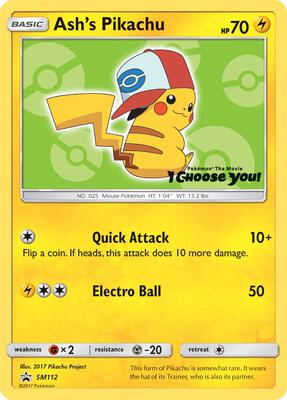 Ash's Pikachu - SM112 #SM112 — stock