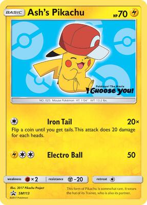 Ash's Pikachu - SM113 #SM113 — stock