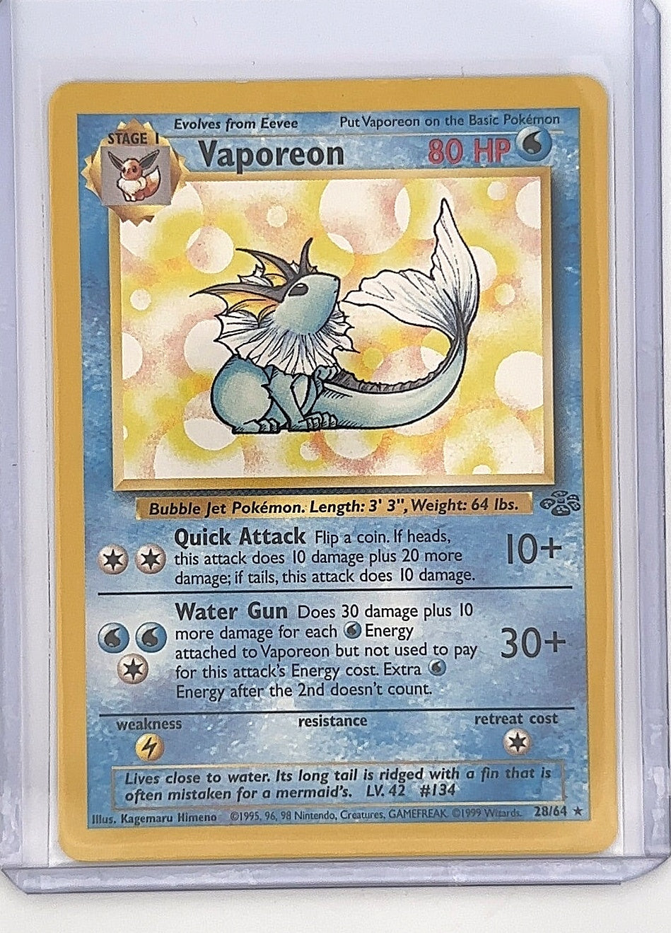 Vaporeon (28) #28/64 — front