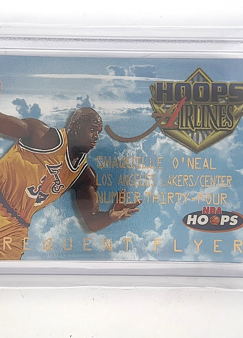 Shaquille O’Neal Hoops Airlines Frequent Flyer 10/20 1997 — front