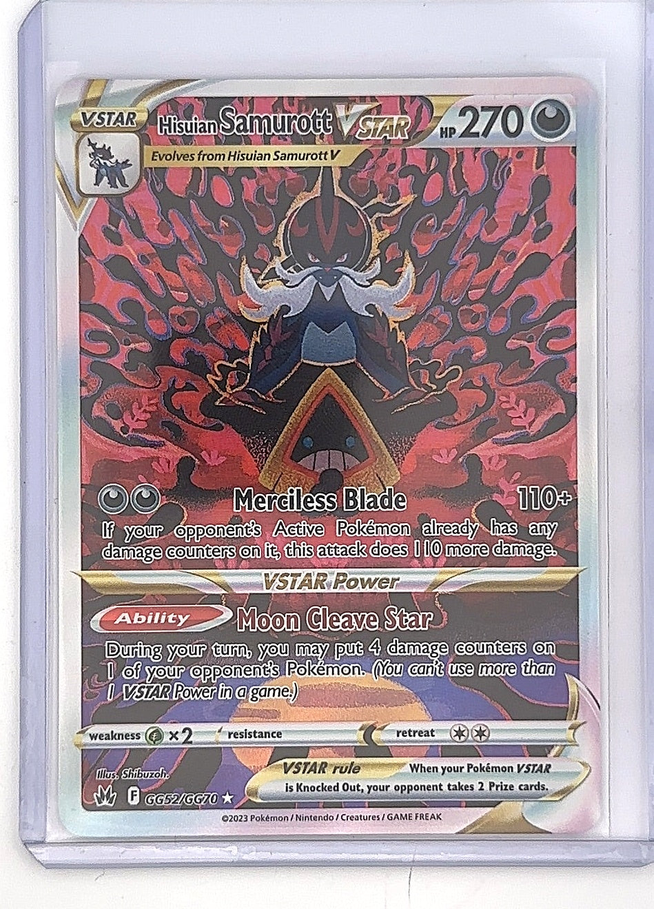 Hisuian Samurott VSTAR #GG52/GG70 — front