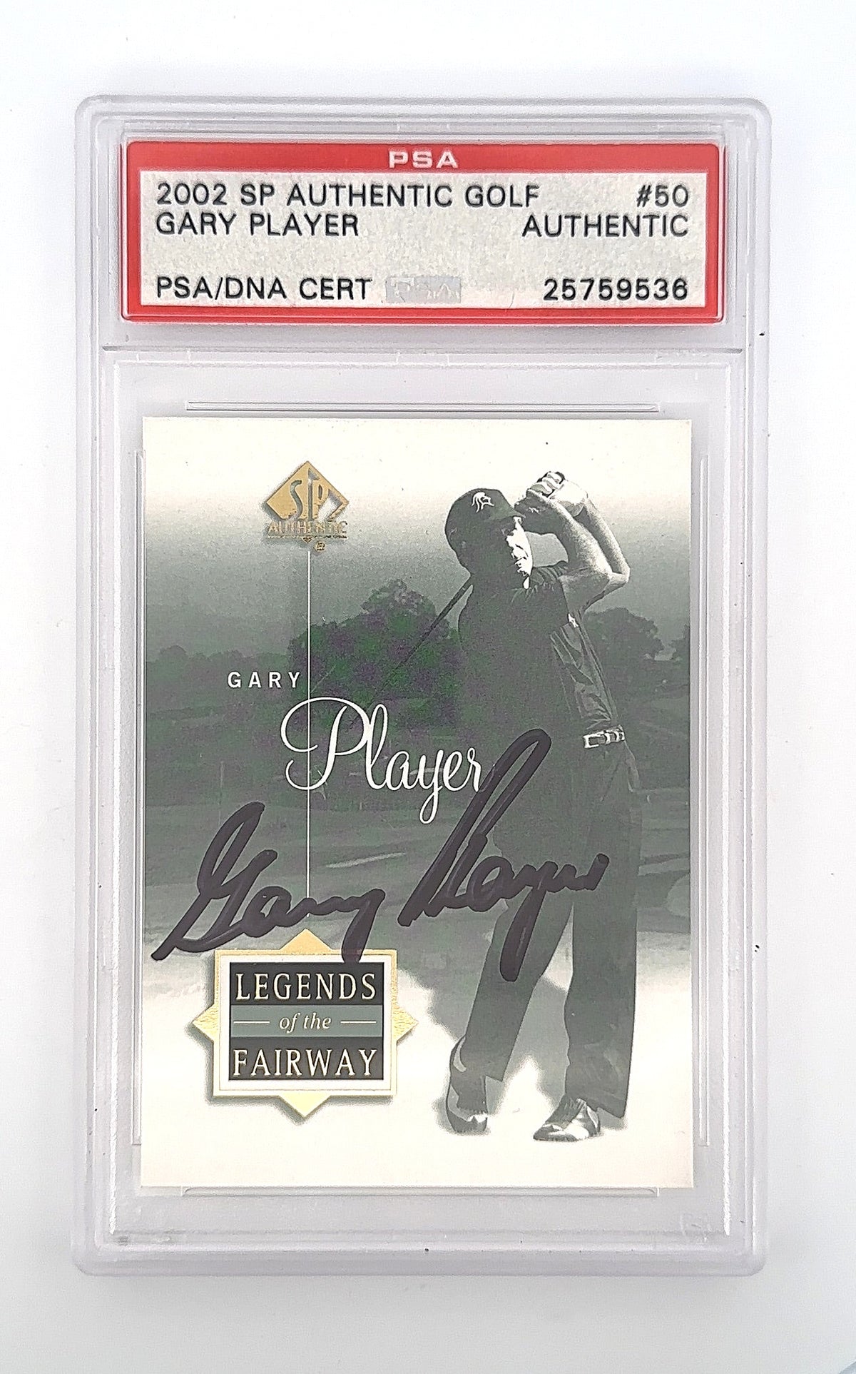 2002 SP Authentic Gary Player Auto PSA GEM MT 10 — front