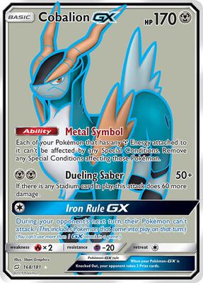 Cobalion GX (Full Art) #168/181 — stock