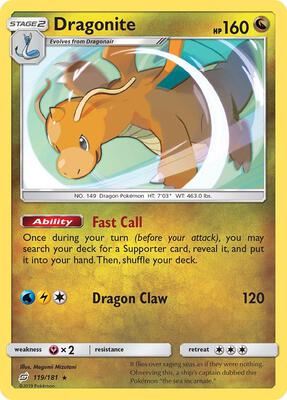 Dragonite #119/181 — stock