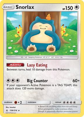 Snorlax #158/214 — stock