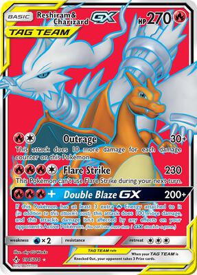 Reshiram & Charizard GX (Full Art) #194/214 — stock