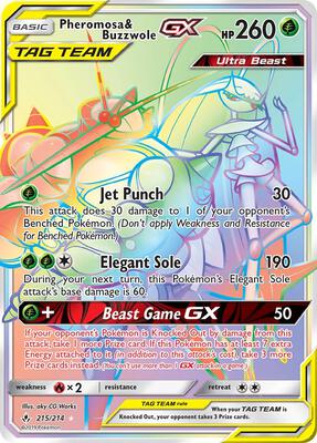 Pheromosa & Buzzwole GX (Secret) #215/214 — stock