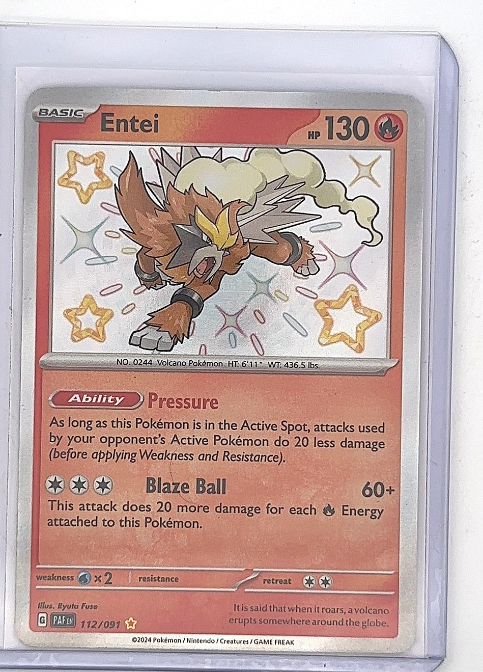 Entei #112/091 — front