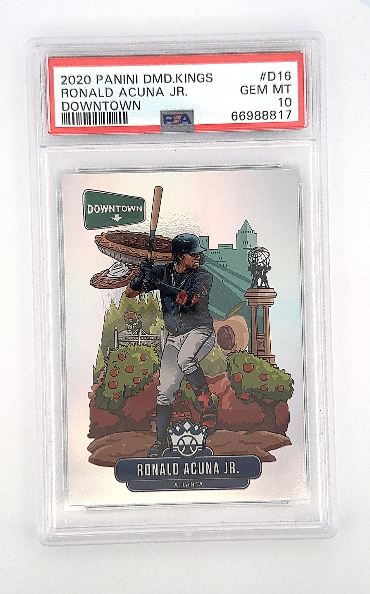 2020 Panini Diamond Kings Downtown Ronald Acuna Jr #D16 PSA 10 — front