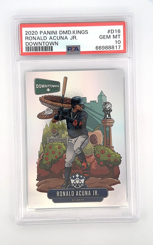 2020 Panini Diamond Kings Downtown Ronald Acuna Jr #D16 PSA 10 — front