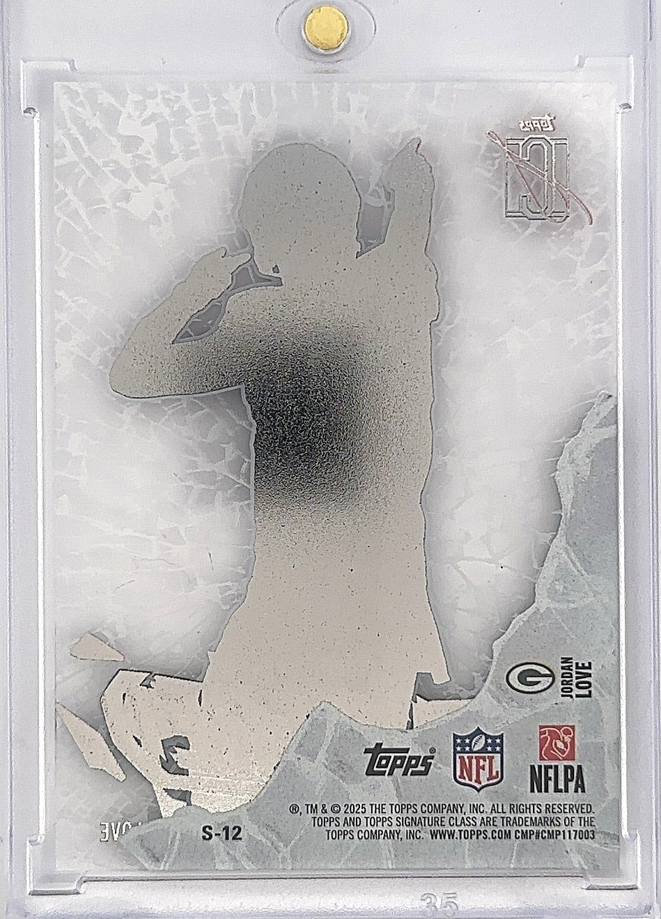 2025 Topps Signature Class Shattered Jordan Love #S-12 — back