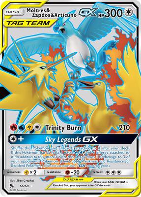 Moltres & Zapdos & Articuno GX (Full Art) #66/68 — stock