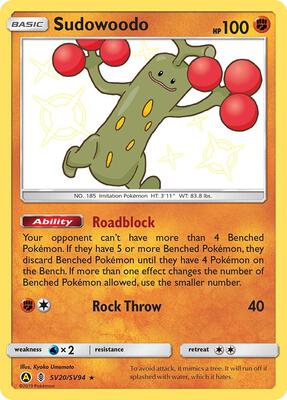 Sudowoodo #SV20/SV94 — stock
