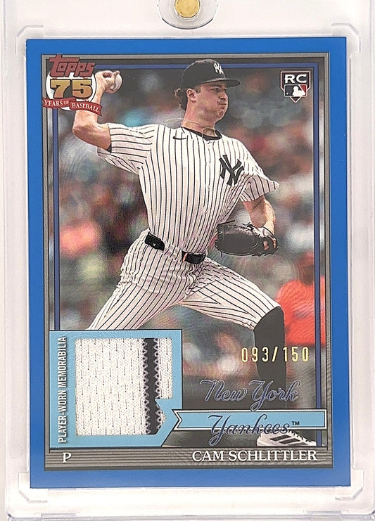 2026 Topps Series 2 1991 Relic Cam Schlittler [Blue] Rookie RC 093/150 #91R2-CS — front