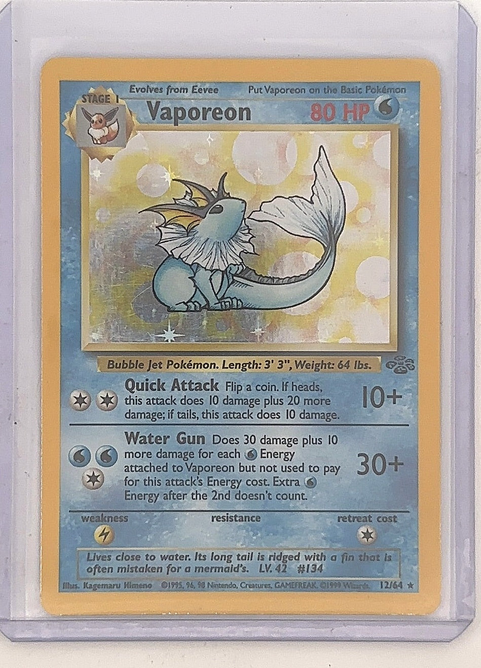 Vaporeon (12) #12/64 — front
