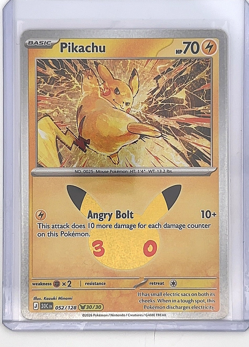 Pikachu - 052/128 #052/128 — front