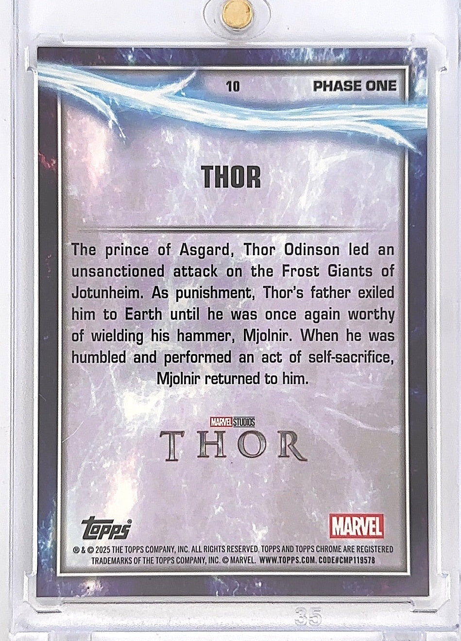 2025 Topps Chrome Thor #10 38/49 — back