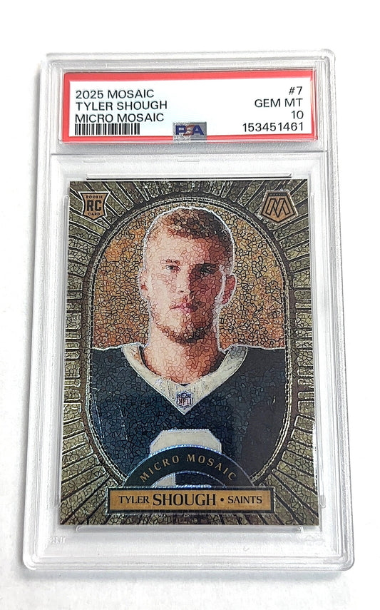 2025 Panini Mosaic Micro Tyler Shough #7 PSA 10 — front