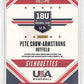 Pete Crow-Armstrong 2020 Stars & Stripes Silhouettes Patch Auto /199 # USJ-PE — back