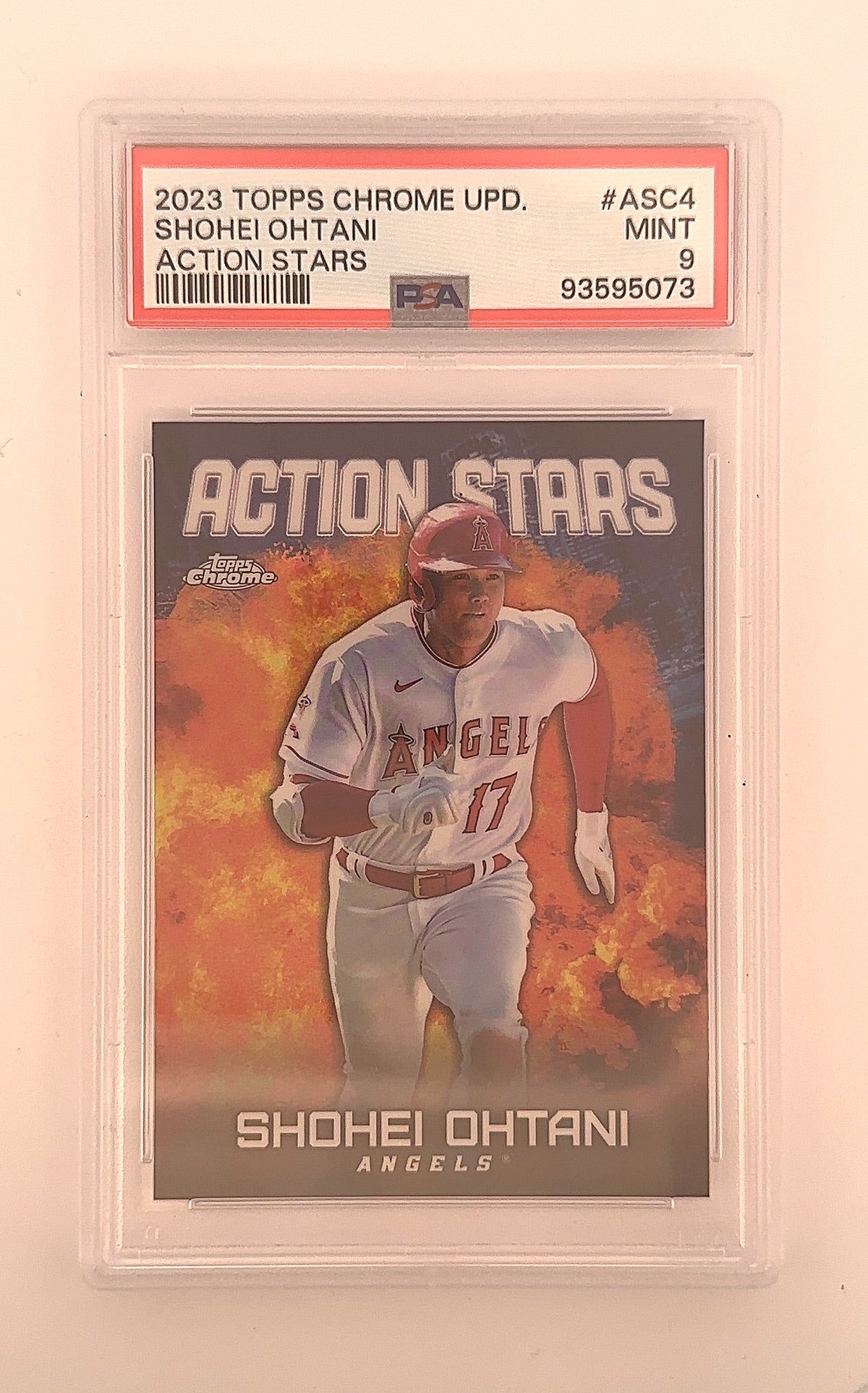 2023 Topps Chrome Update Action Stars Shohei Ohtani #ASC-4 PSA 9 — front