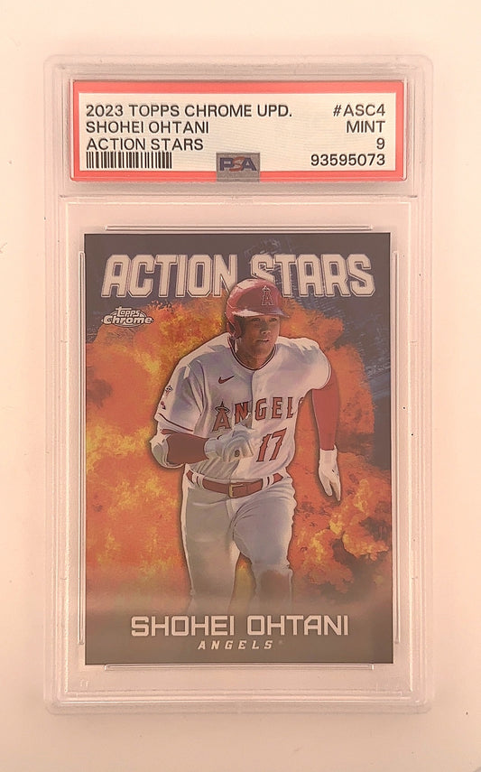 2023 Topps Chrome Update Action Stars Shohei Ohtani #ASC-4 PSA 9 — front