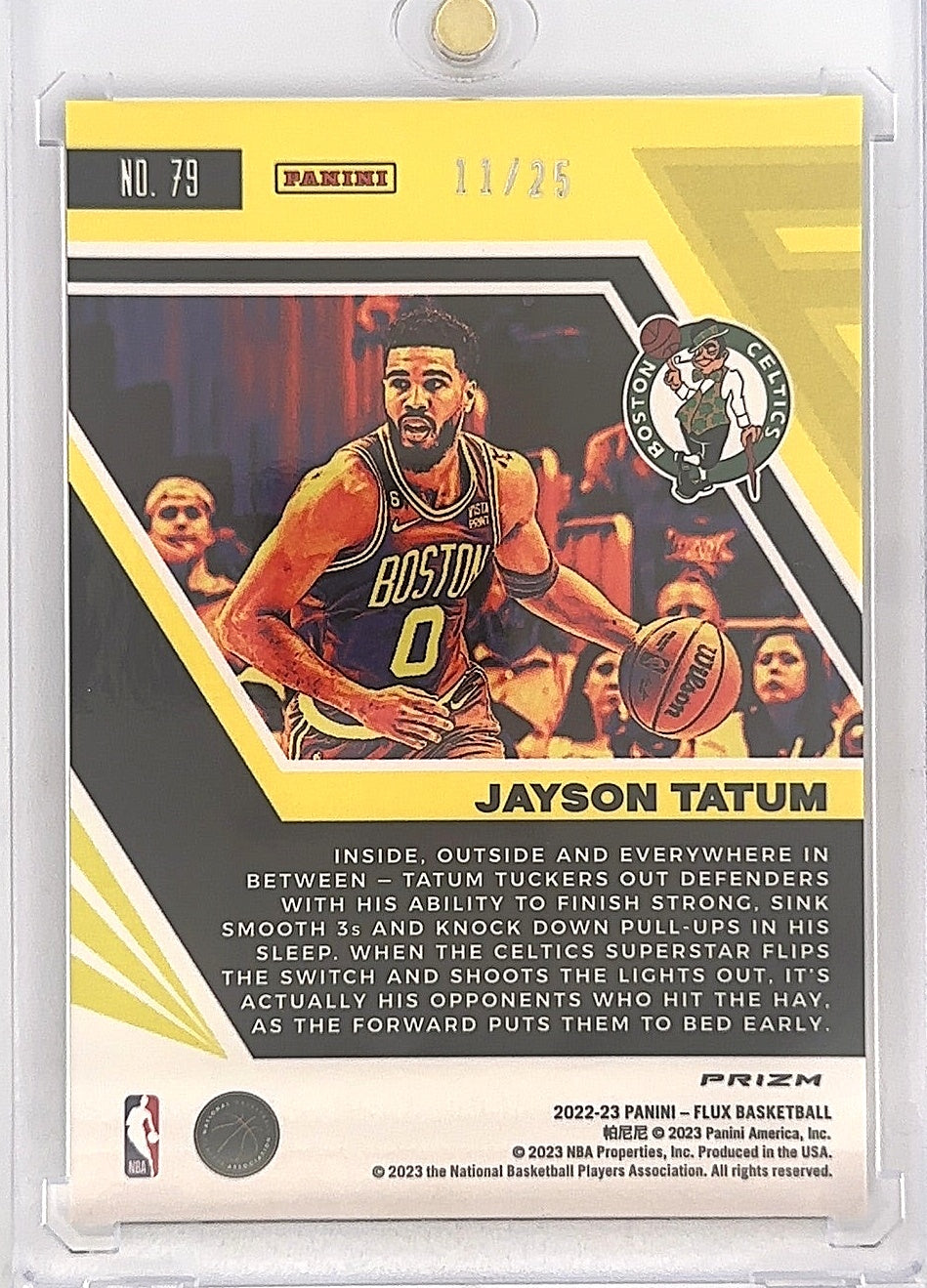 2022 Panini Flux Jayson Tatum /25 [Lunar Eclispe] #79 — back