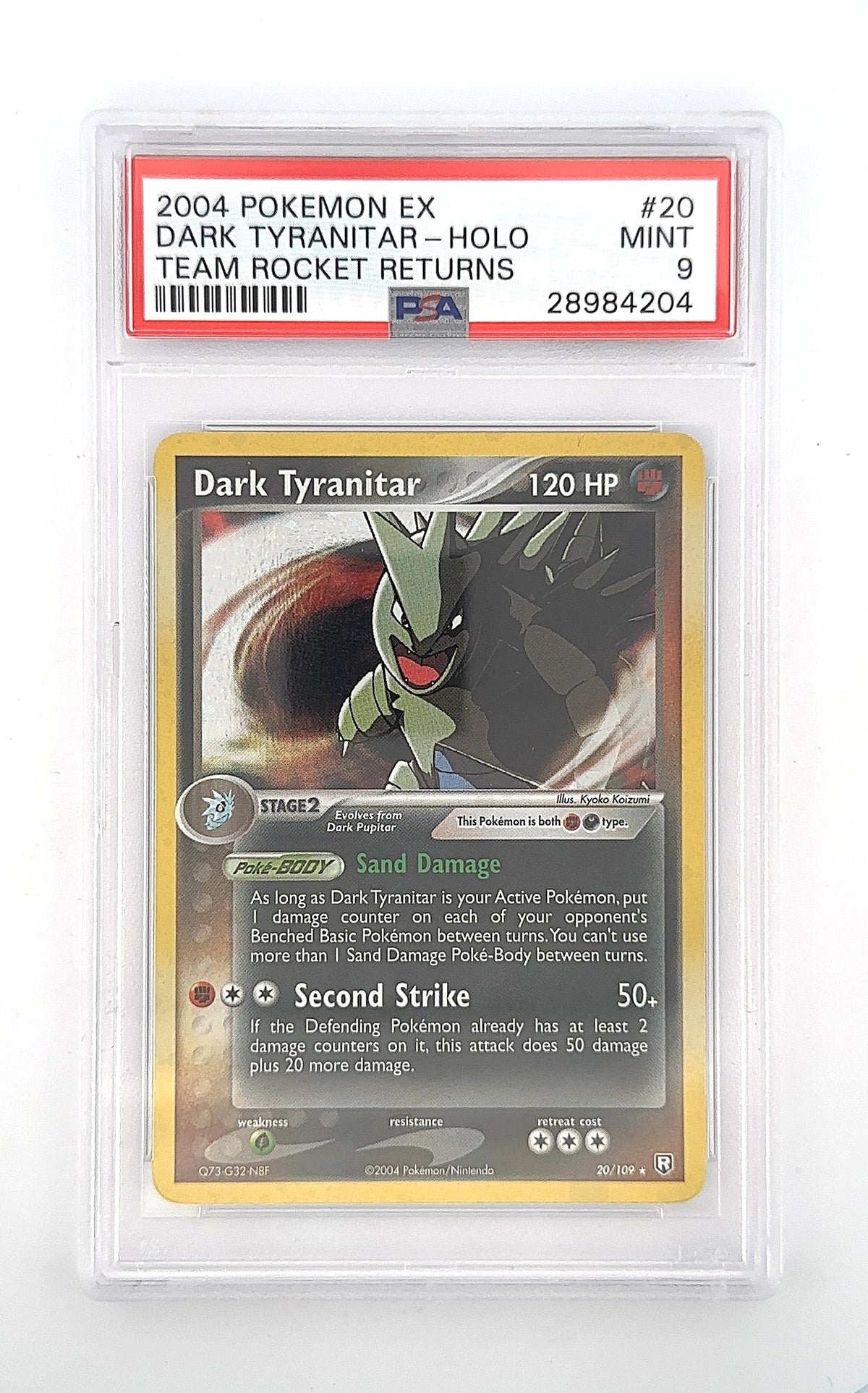 Dark Tyranitar - 20/109 (EX Team Rocket Returns) #020/109 PSA MINT 9 — front