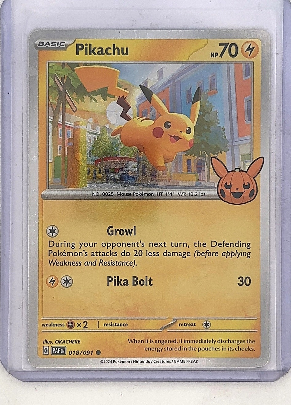 Pikachu - 018/091 (Cosmos Holo) #018/091 — front